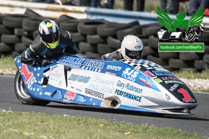 Brian Butler sidecar racing at Kirkistown Circuit