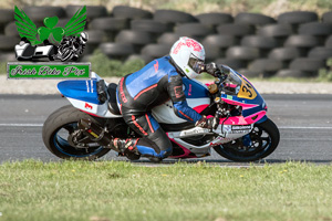 Yvonne Montgomery motorcycle racing at Kirkistown Circuit