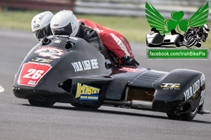 Eamon Mulholland sidecar racing at Bishopscourt Circuit
