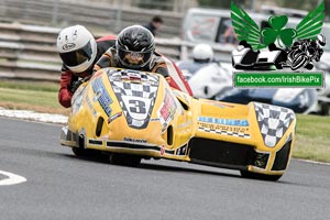 Eamon Mulholland sidecar racing at Bishopscourt Circuit