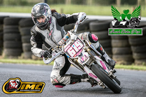 Nancie Armstrong motorcycle racing at Nutts Corner Circuit