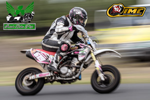 Nancie Armstrong motorcycle racing at Nutts Corner Circuit