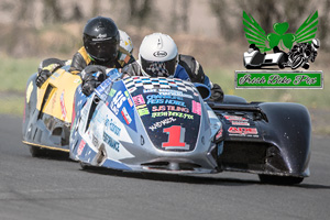 Brian Butler sidecar racing at Kirkistown Circuit