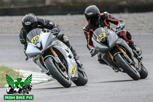 Darren Clarke motorcycle racing at Mondello Park