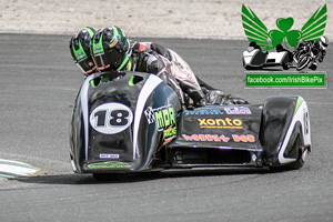 Mark Codd sidecar racing at Mondello Park