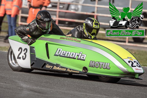 Denoria sidecar racing at Kirkistown Circuit