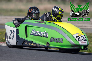 Denoria sidecar racing at Kirkistown Circuit