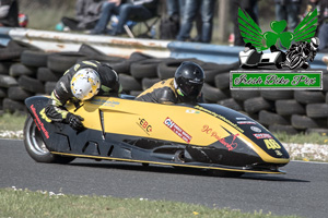 Mark Gash sidecar racing at Kirkistown Circuit