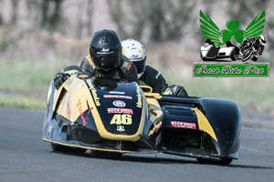 Mark Gash sidecar racing at Kirkistown Circuit