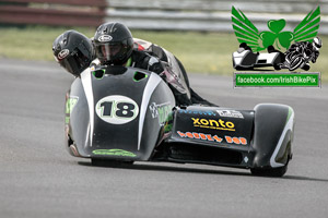 Liam Gordon sidecar racing at Bishopscourt Circuit