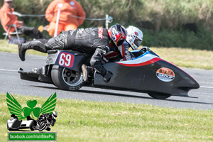 Greg Lambert sidecar racing at Kirkistown Circuit