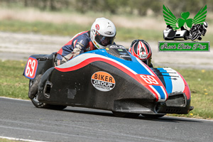 Greg Lambert sidecar racing at Kirkistown Circuit