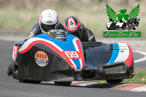 Greg Lambert sidecar racing at Kirkistown Circuit