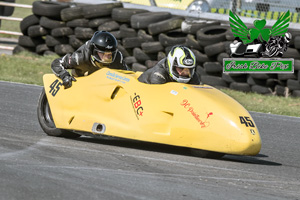 Derek Lynch sidecar racing at Kirkistown Circuit