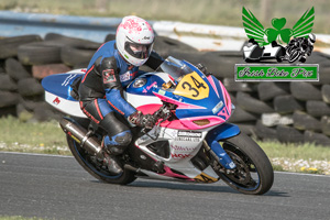 Yvonne Montgomery motorcycle racing at Kirkistown Circuit