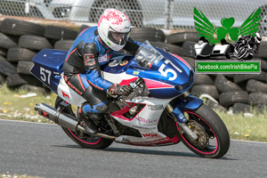 Yvonne Montgomery motorcycle racing at Kirkistown Circuit