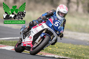 Yvonne Montgomery motorcycle racing at Kirkistown Circuit