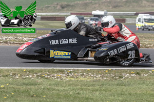 Eamon Mulholland sidecar racing at Bishopscourt Circuit