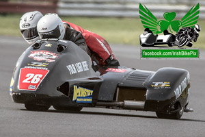 Eamon Mulholland sidecar racing at Bishopscourt Circuit