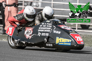 Eamon Mulholland sidecar racing at Kirkistown Circuit