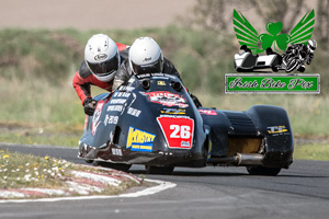 Eamon Mulholland sidecar racing at Kirkistown Circuit