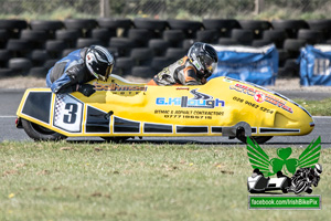 Simon Mythen sidecar racing at Kirkistown Circuit