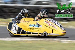 Simon Mythen sidecar racing at Kirkistown Circuit